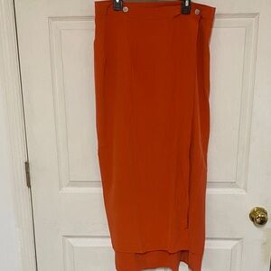 Vintage Asymmetrical Orange Skirt